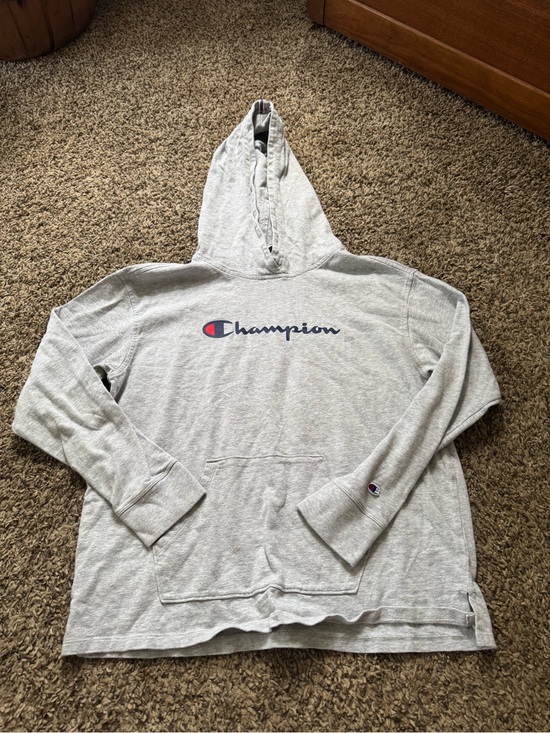 Champion Tops - Champion Light Heather Gray Pullover Hoodie with Tag